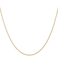 14K Yellow Gold Carded.95mm Cable Rope Chain with Spring Ring Clasp, 16" view 2