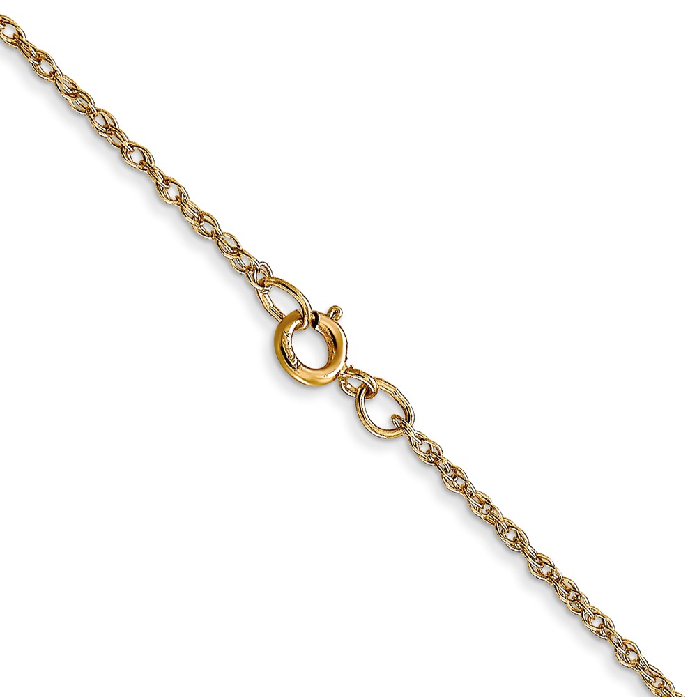14K 14 inch Carded .95mm Cable Rope with Spring Ring Clasp Chain (8RY-14)