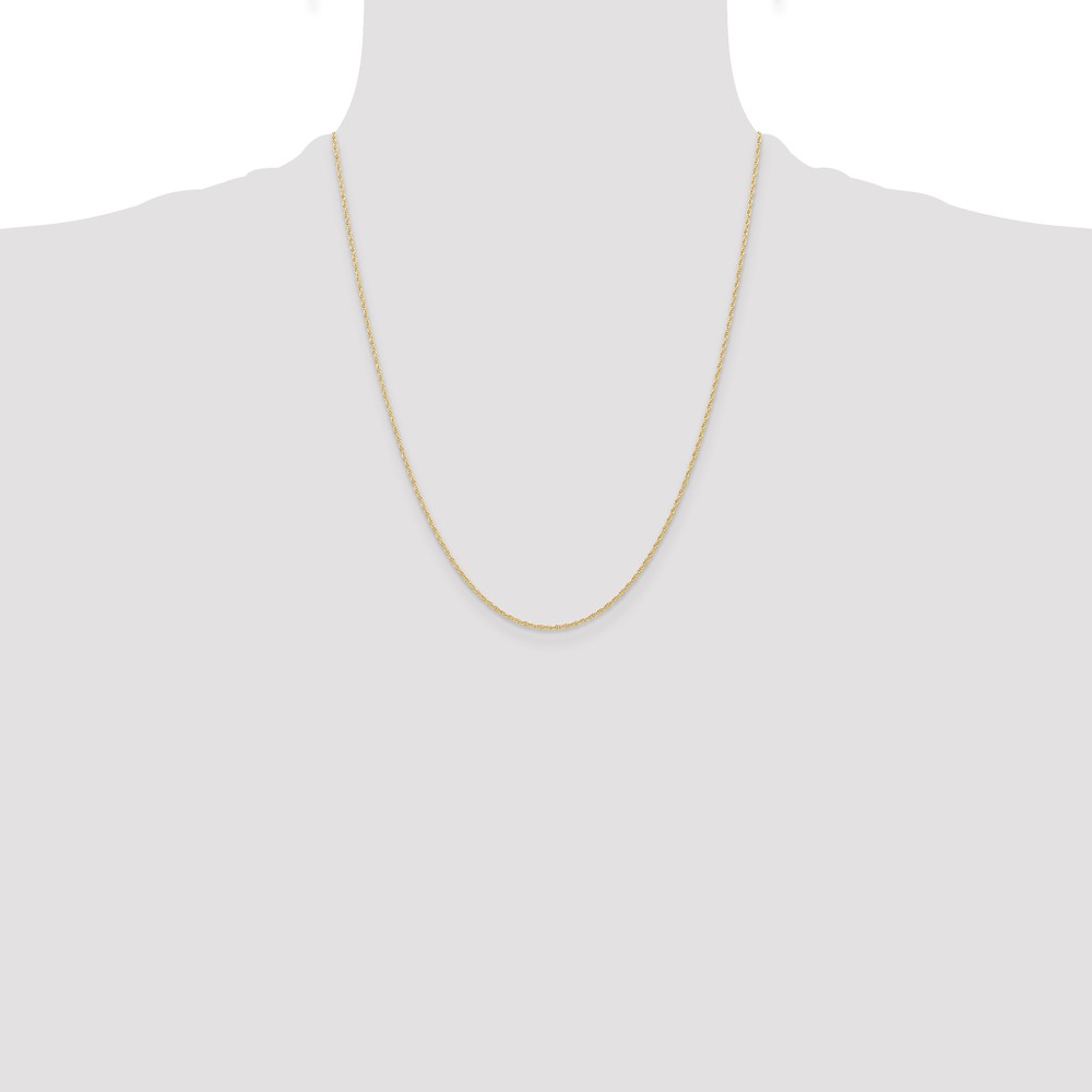14K 22 inch Carded .95mm Cable Rope with Spring Ring Clasp Chain (8RY-22)