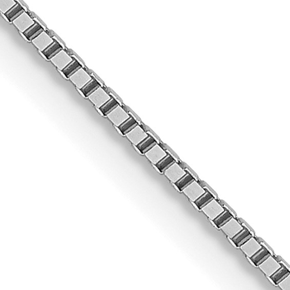 Leslie's 14K White Gold .8mm Box with Spring Ring Clasp Chain