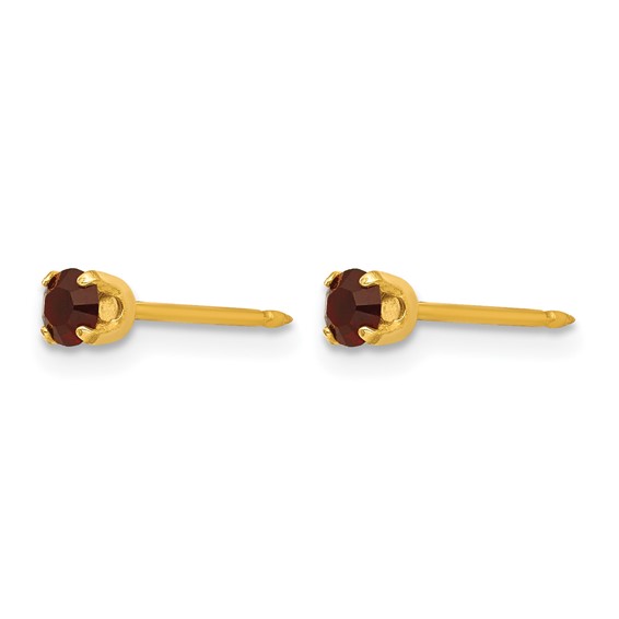 Inverness 14k 3mm Crystal Birthstone Post Earrings