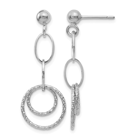 Leslie's Gold Polished and Diamond-cut Dangle Earrings