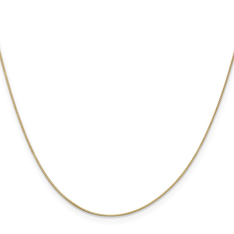 14K .5mm Baby Box with Spring Ring Clasp Chain