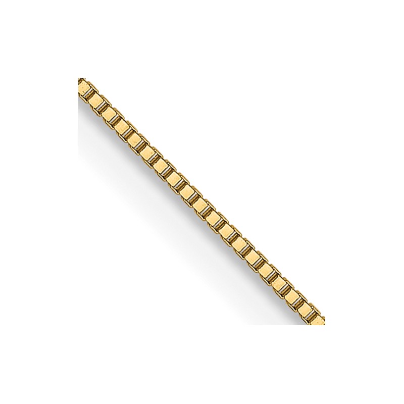 14K .5mm Baby Box with Spring Ring Clasp Chain
