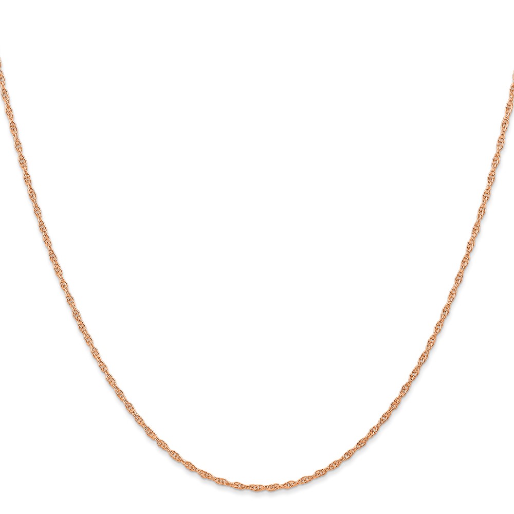 14K Rose Gold 18 inch Carded 1.15mm Cable Rope with Spring Ring Clasp Chain (9RR-18)