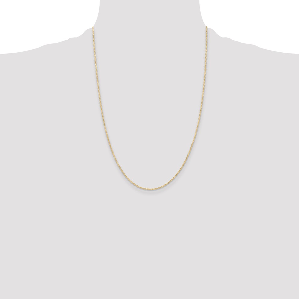 14K 24 inch Carded 1.15mm Cable Rope with Spring Ring Clasp Chain (9RY-24)
