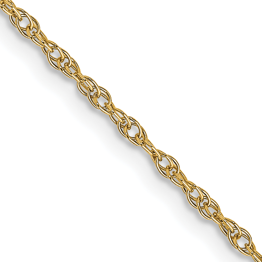 14K 22 inch Carded 1.15mm Cable Rope with Spring Ring Clasp Chain (9RY-22)