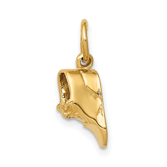 Gold 3D Baby Shoe Charm