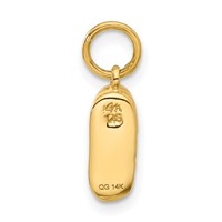 14K 3-D Single Baby Shoe Charm view 3