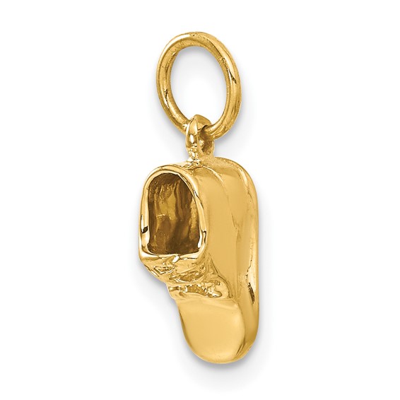 Gold 3D Baby Shoe Charm