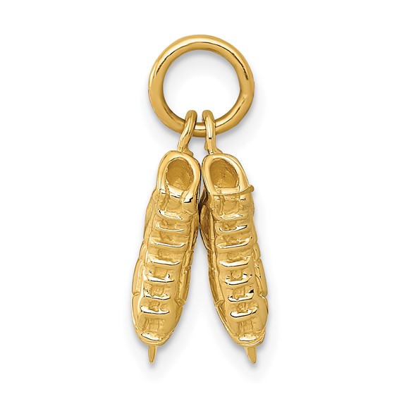 14k 3-D Pair Of Ice Skates Charm