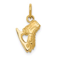 14K Yellow Gold 3-D Pair of Ice Skates Charm view 4