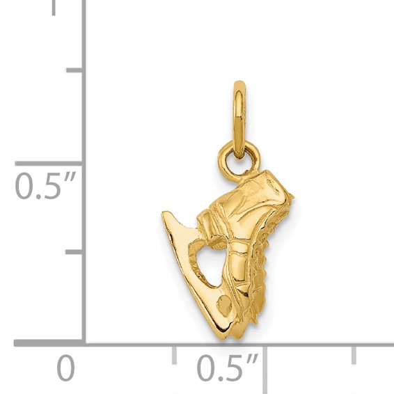 14k 3-D Pair Of Ice Skates Charm