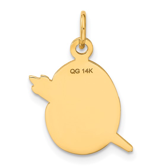 Gold Enameled Artist Pallete Charm