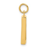14K Yellow Gold Fancy Border 17x13mm Picture Frame Pendant view 2