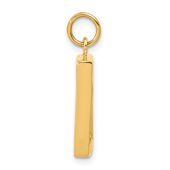 14k Fancy Border 17x13mm Picture Frame Pendant