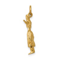 14K 3-D Hula Dancer Charm view 2