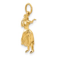 14K 3-D Hula Dancer Charm view 5