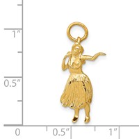 14K 3-D Hula Dancer Charm view 4