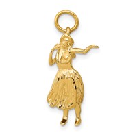 14K 3-D Hula Dancer Charm view 1