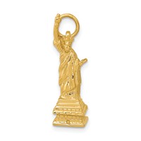14K Yellow Gold 3-D Statue of Liberty Charm view 2