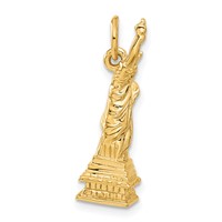 14K Yellow Gold 3-D Statue of Liberty Charm view 3
