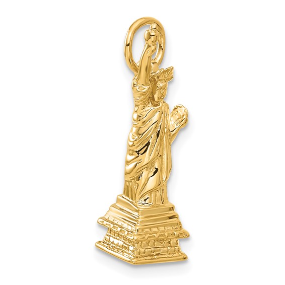 14k  3-D Statue Of Liberty Charm