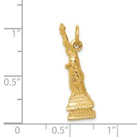 14K Yellow Gold 3-D Statue of Liberty Charm view 4