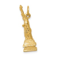 14K Yellow Gold 3-D Statue of Liberty Charm view 1