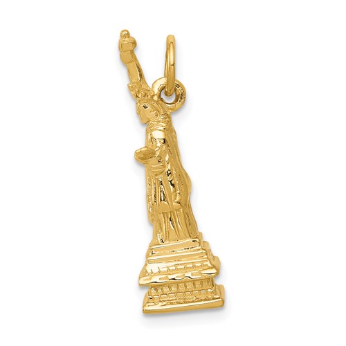 14K Yellow Gold 3-D Statue of Liberty Charm