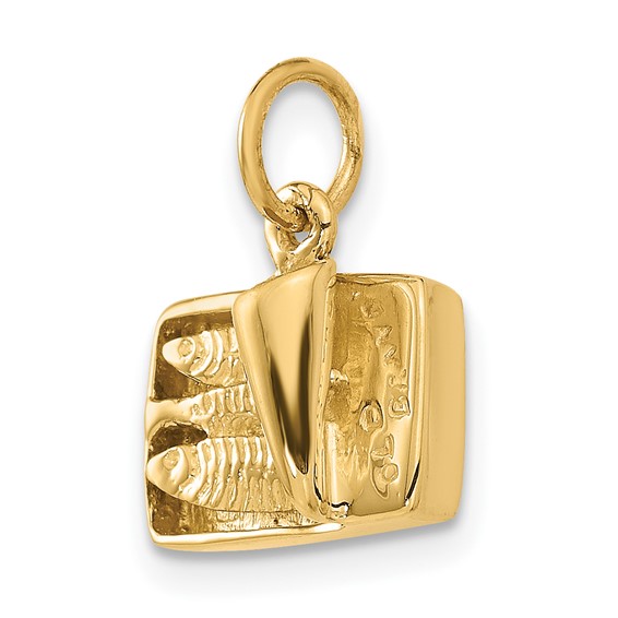 14K 3-D Sardine Can Charm