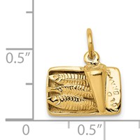 14K Yellow Gold 3-D Sardine Can Charm view 4