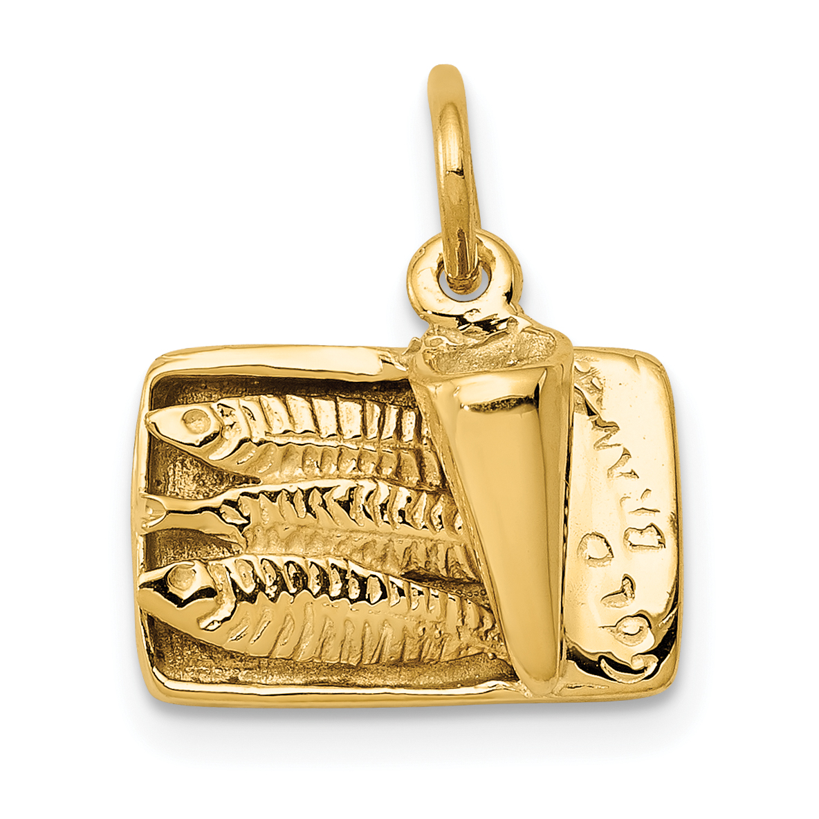 14K 3D Sardine Can Charm (A0290)