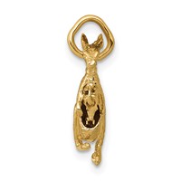 14K Yellow Gold 3-D Kangaroo Charm with Joey view 2