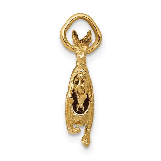 14k 3-D Kangaroo with Joey Charm