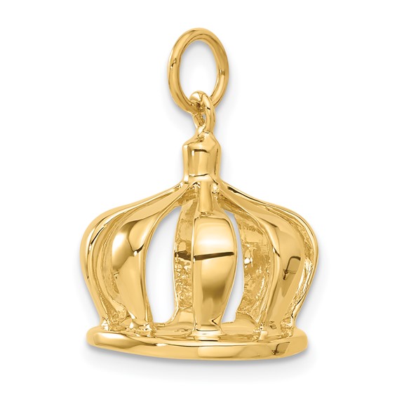 14k 3-D Crown Charm