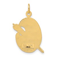 14K Yellow Gold Multi-color Enameled Artist Palette Charm view 3