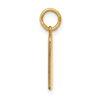 14K Yellow Gold Enameled Blue Engravable Birth Certificate Charm view 2