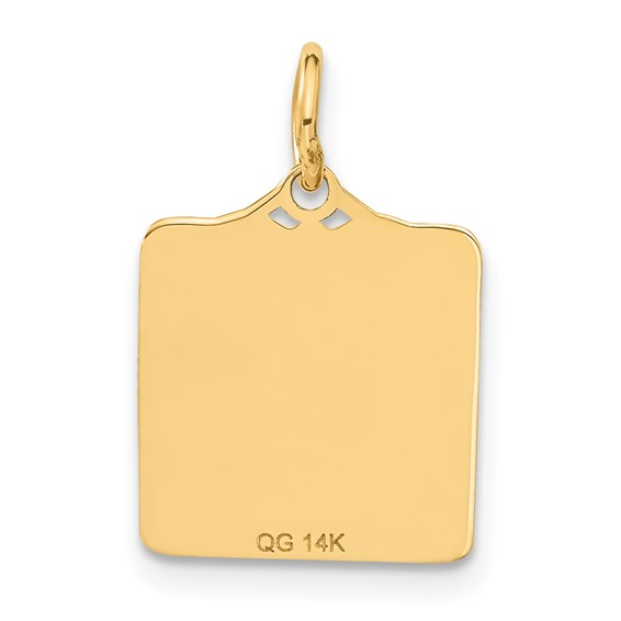 Gold Polished Birth Certificate Pendants
