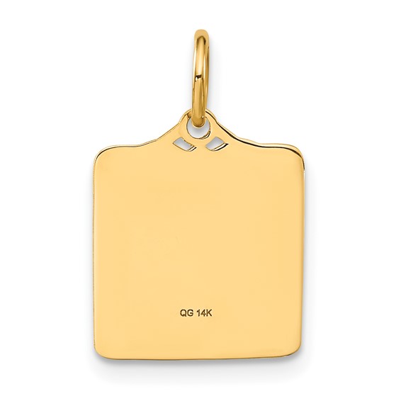 Gold Polished Birth Certificate Pendants