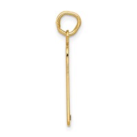 14K Yellow Gold Enameled Blue Engravable Birth Certificate Charm view 2