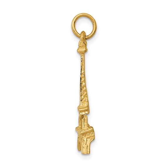 Gold Polished Eiffel Tower Pendants