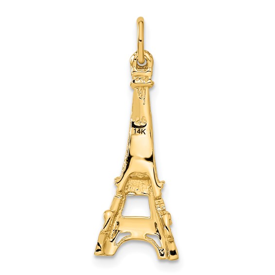 Gold Polished Eiffel Tower Pendants