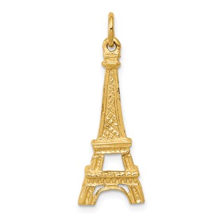 Gold Polished Eiffel Tower Pendants