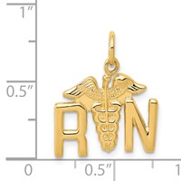 14K RN Registered Nurse Charm view 4