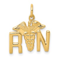 14K RN Registered Nurse Charm view 1
