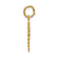 14K Yellow Gold Caduceus Charm view 2