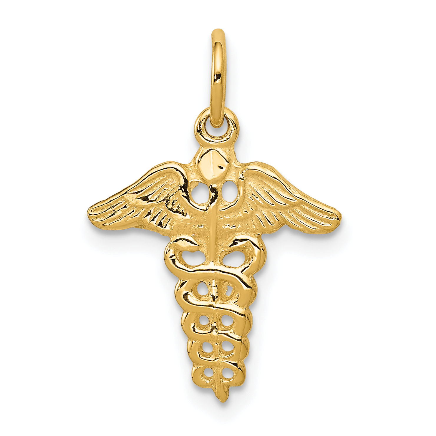 14k Caduceus Charm (A0391)