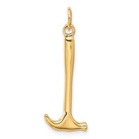 14K Yellow Gold 3-D Hammer Charm view 3