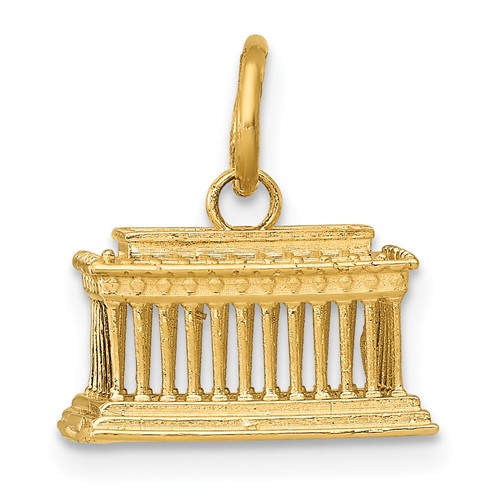 14k 3-D Lincoln Memorial Charm